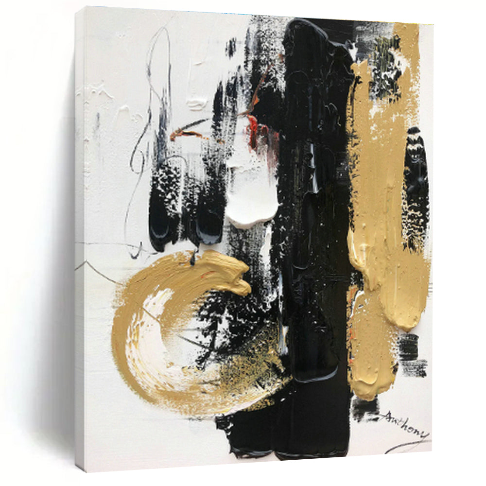 Abstract Hand - Painted Canvases for Living Room Coffee Tables & Dining Room Server Carts DLZ0820