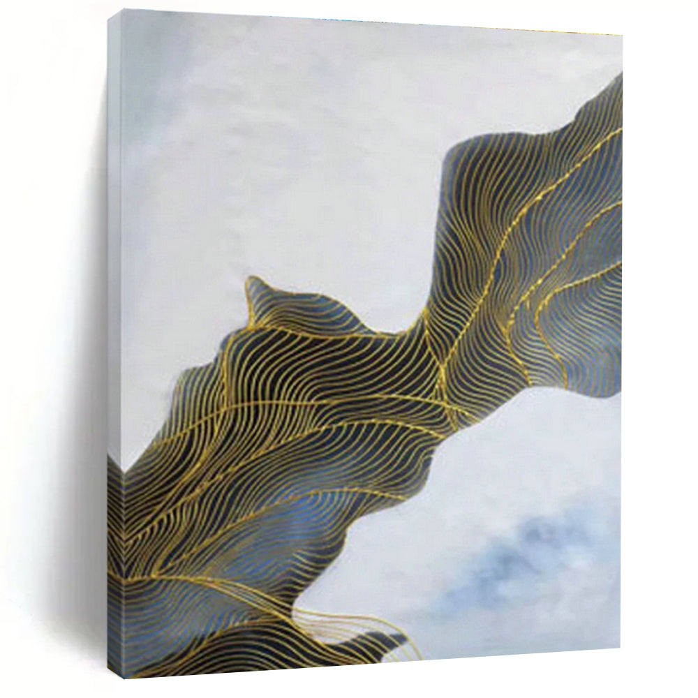 Oversized Hand - Painted Abstract Canvases for Bedroom & Office DLZ0547