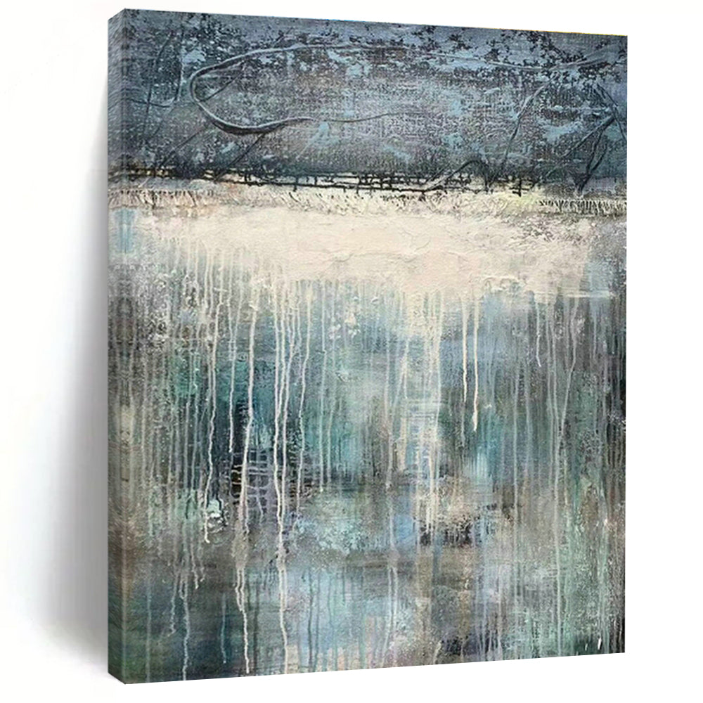 Hand - Painted Abstract Canvases for Cottage Living Room and Dining Room DLZ0764