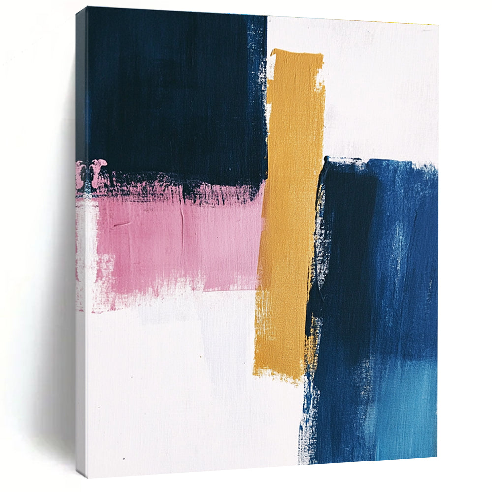 Colorful Block Strokes Abstract Painting GER855
