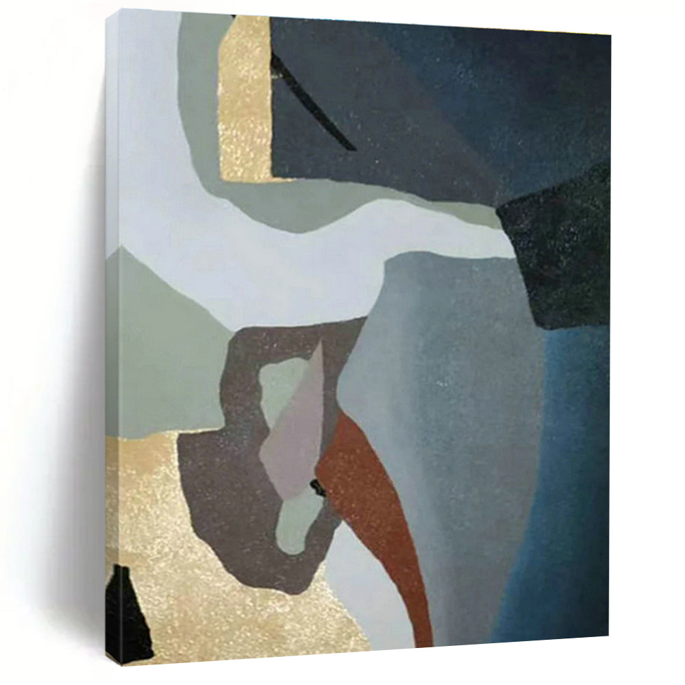 Custom Abstract Hand - Painted Canvases for Living Room & Cottage Entryway DLZ0563