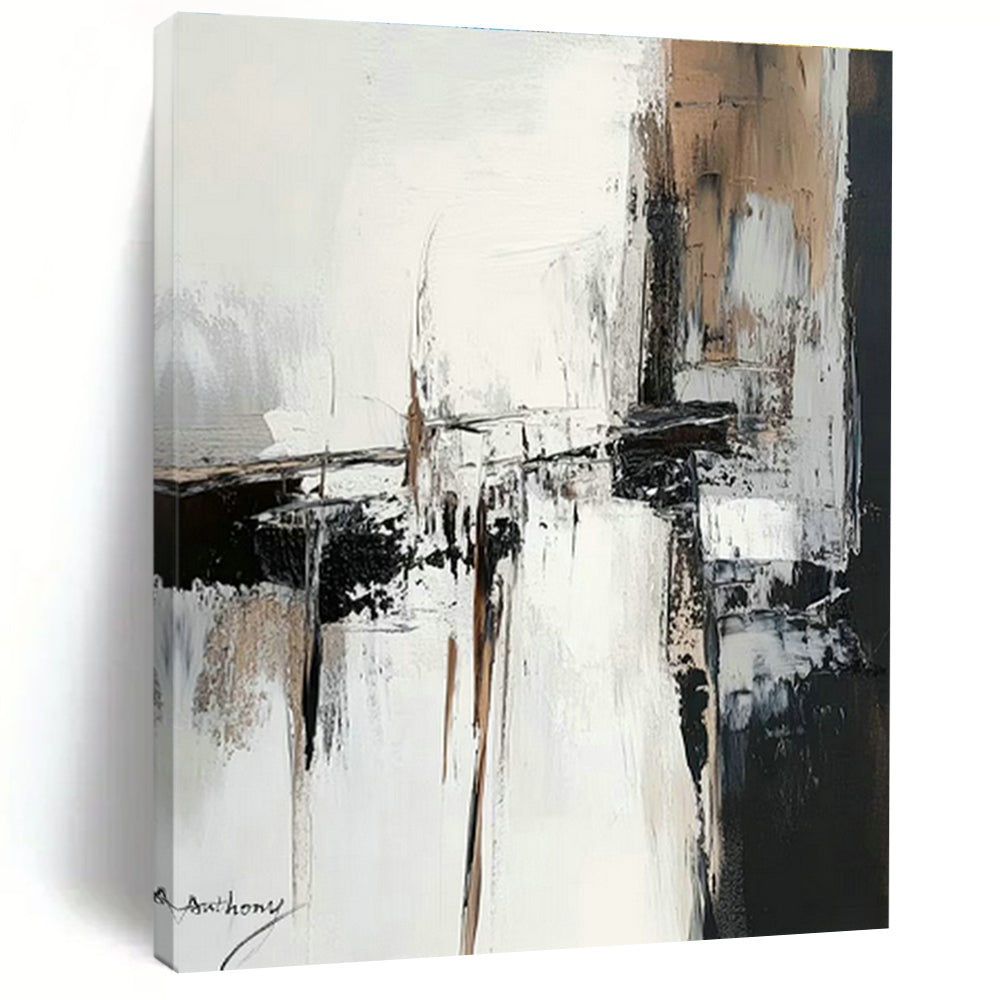 Custom - Designed Hand - Painted Abstract Canvases for Bedroom Canopy Beds and Office Standing Desks DLZ0794
