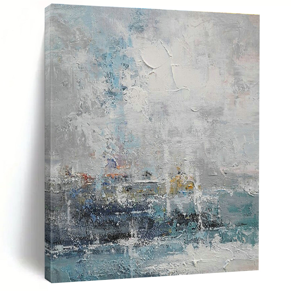 Oversized Handmade Abstract Painting for Dining Room & Entryway DLZ2011
