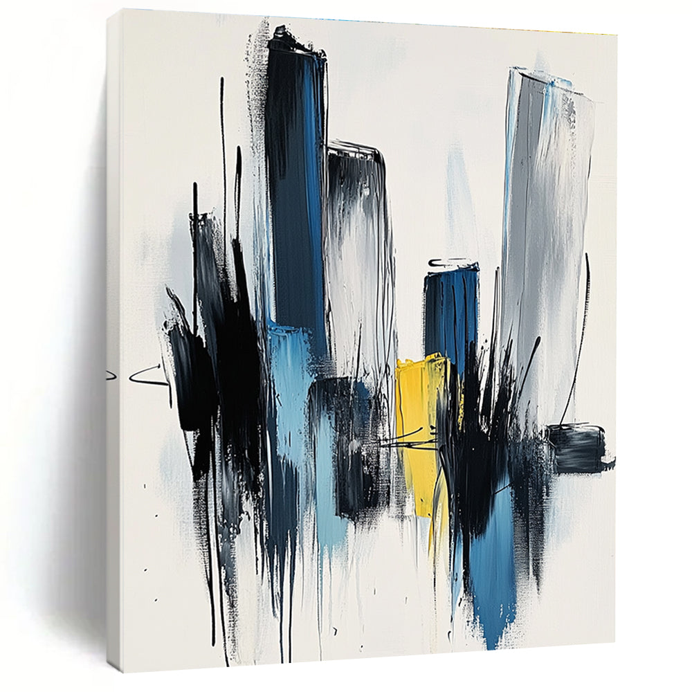 Cityscape Abstract Painting with Vibrant Colors GER444
