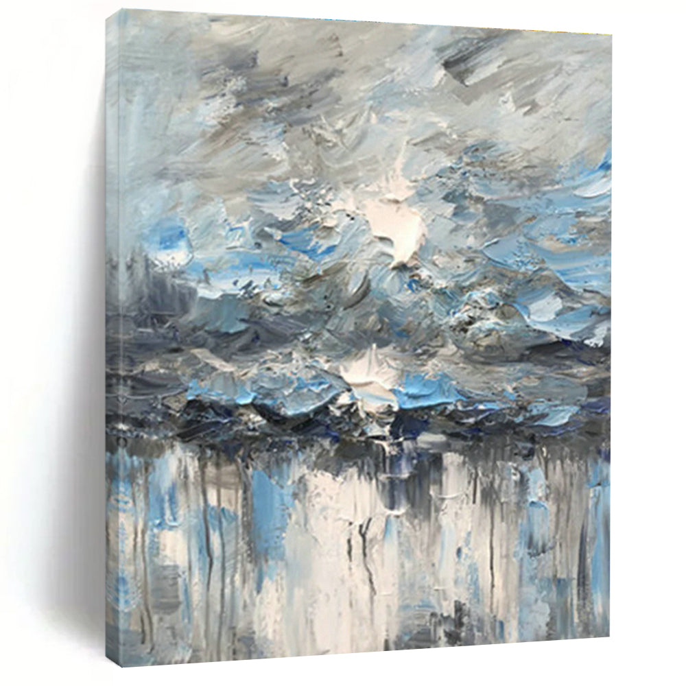 Handmade Oversized Abstract Painting for Dining Room & Entryway DLZ1298