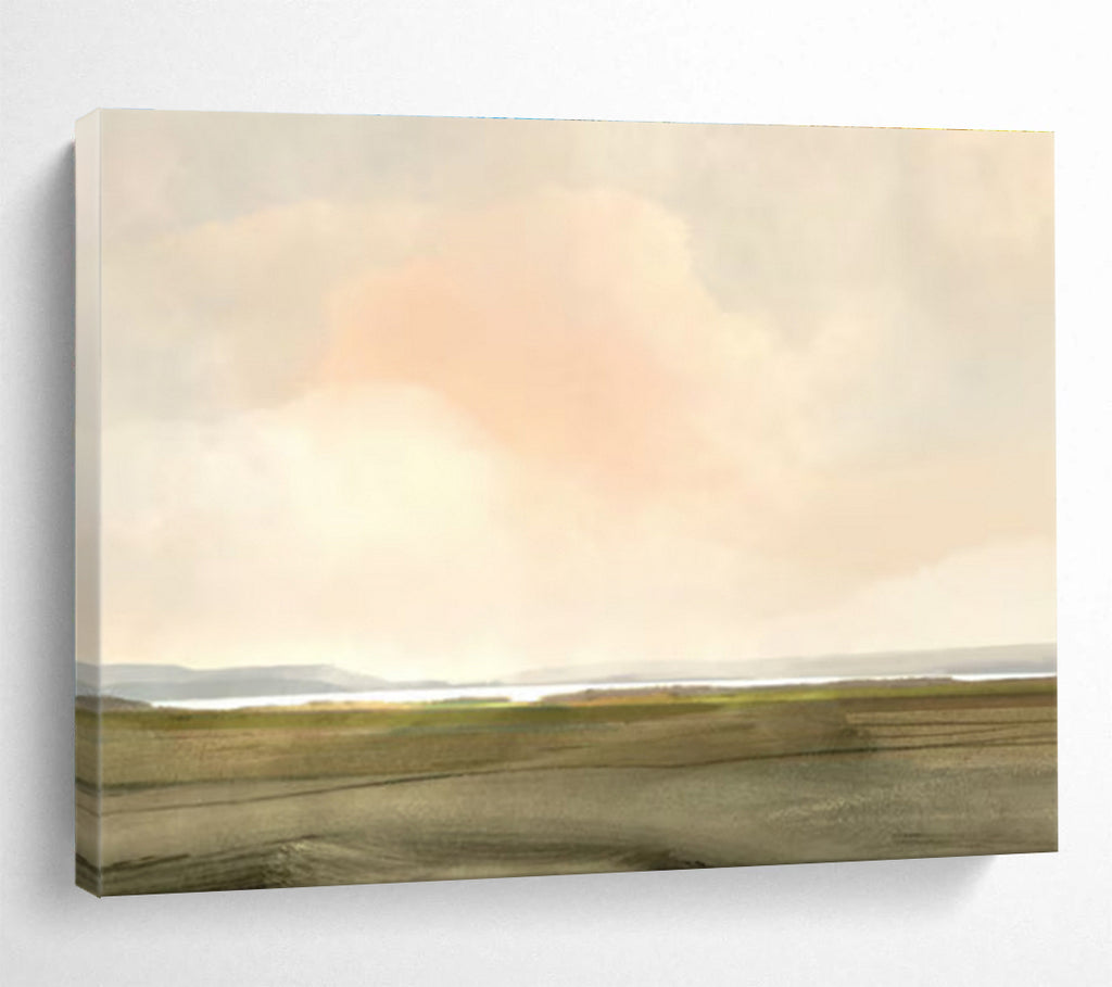 Open - sky Landscape Abstract Painting with Subtle Color Gradients THY121