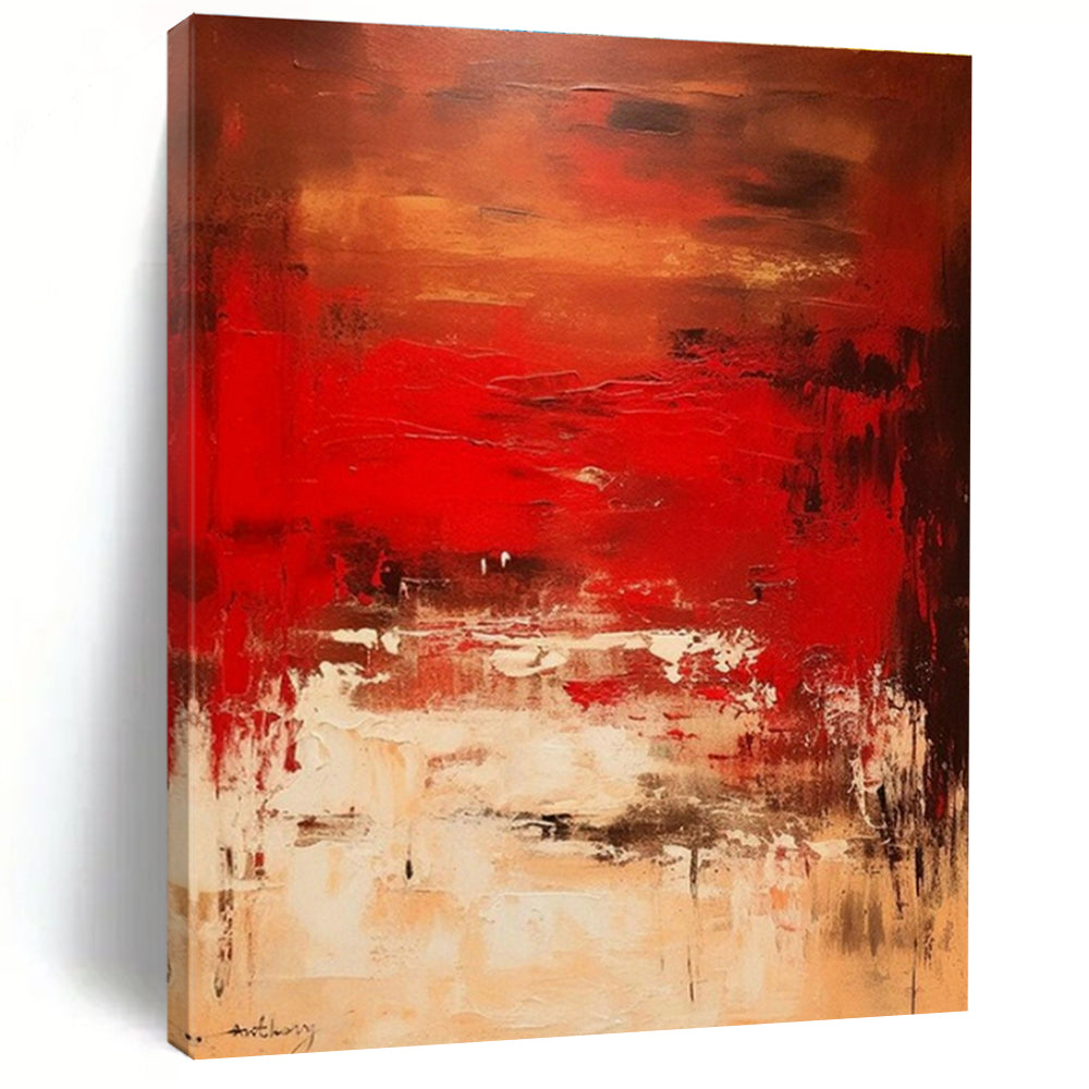 Large Hand-Painted Abstract Painting for Cottage Entryway & Office DLZ1657