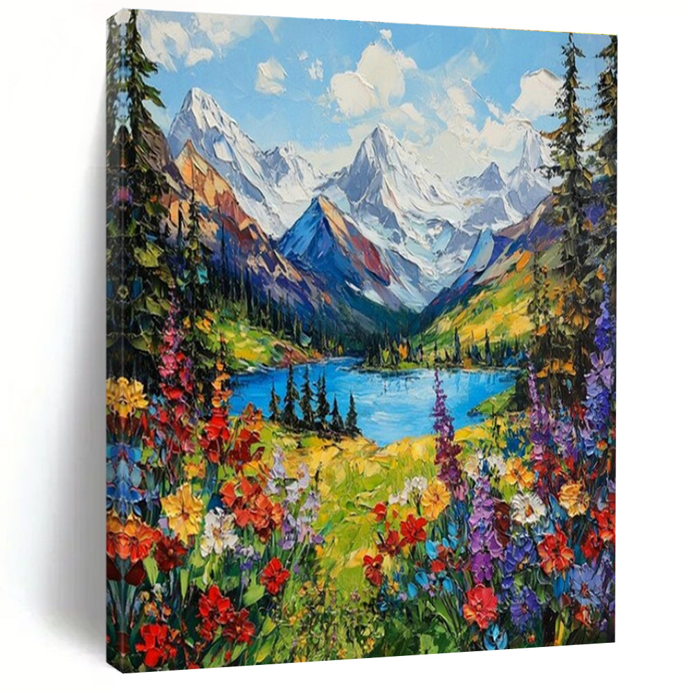Handmade Abstract Wall Art for Cottage Dining Room & Living Room DLZ1659