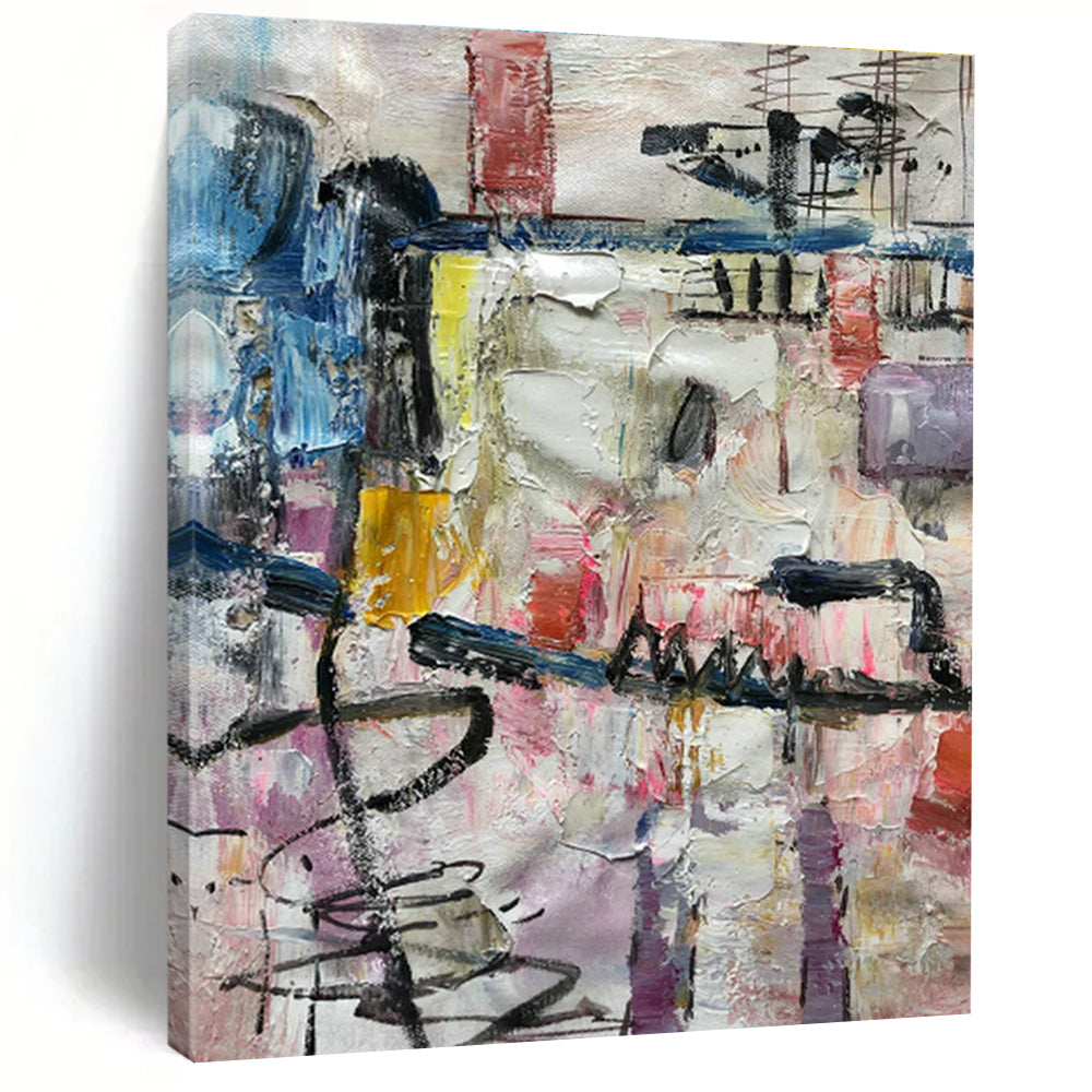 Extra-Large Handmade Abstract Painting for Dining Room & Entryway DLZ1301