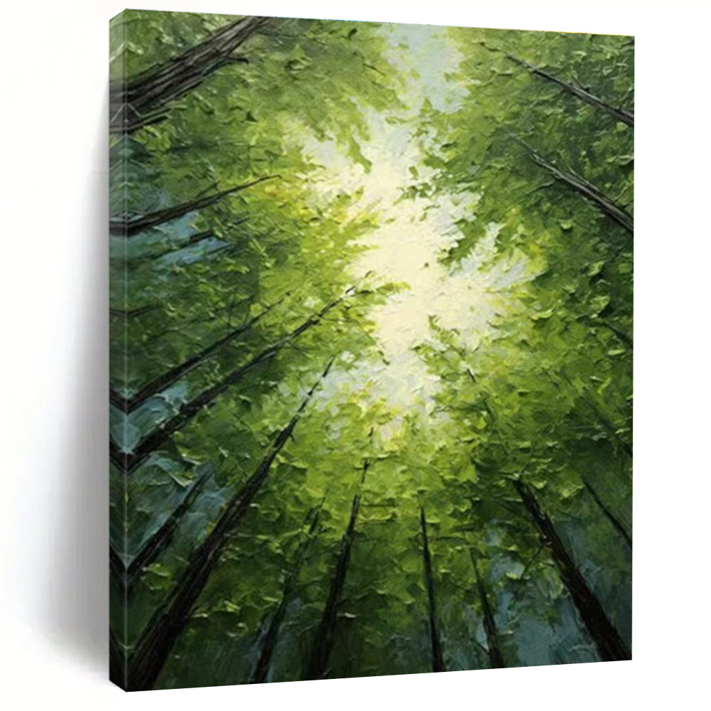 Green Forest Light Abstract Painting ADGE266
