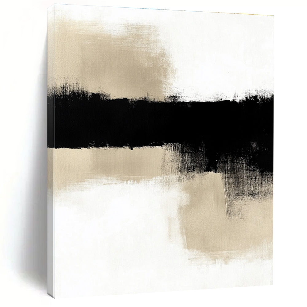 Black Beige Abstract Landscape GER845