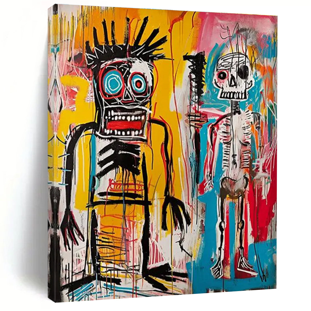 Abstract Figures Painting with Bold Colors and Expressive Lines ADGE099