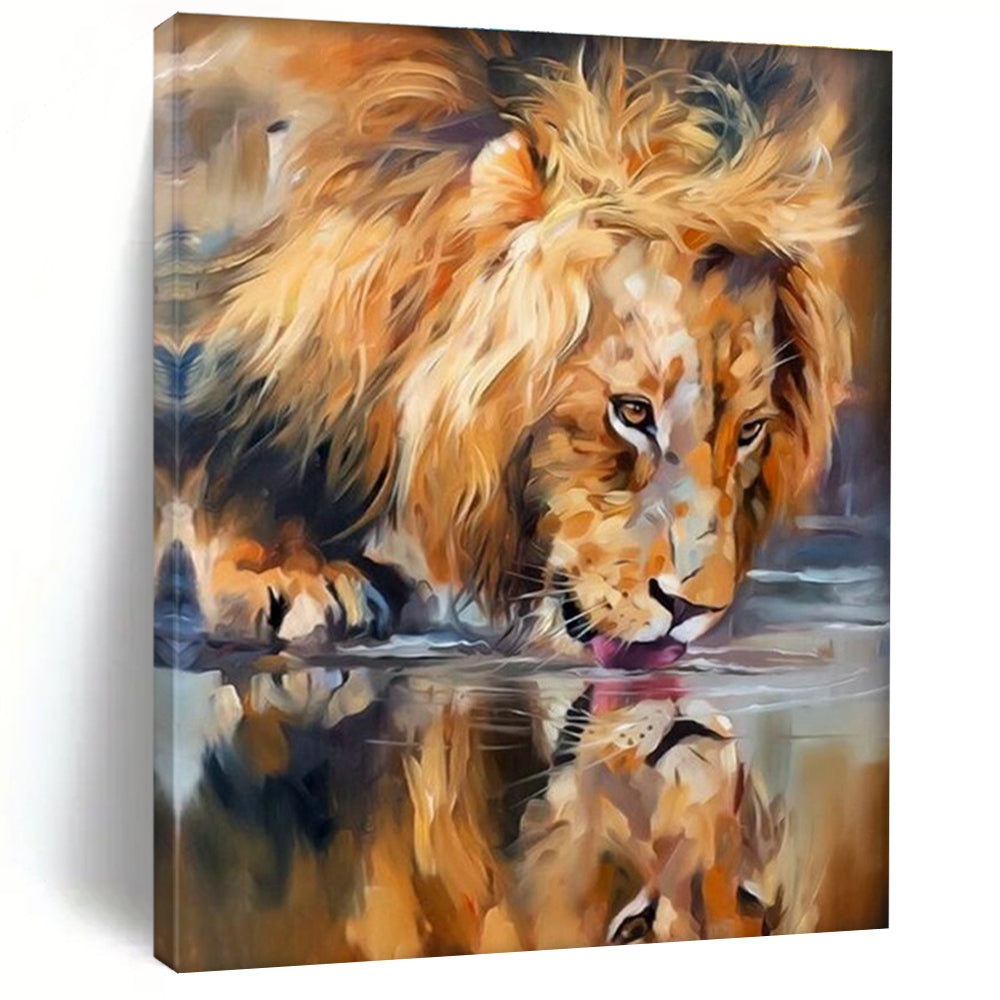 Large Hand-Painted Abstract Canvas for Hallway & Cottage Office DLZ2347