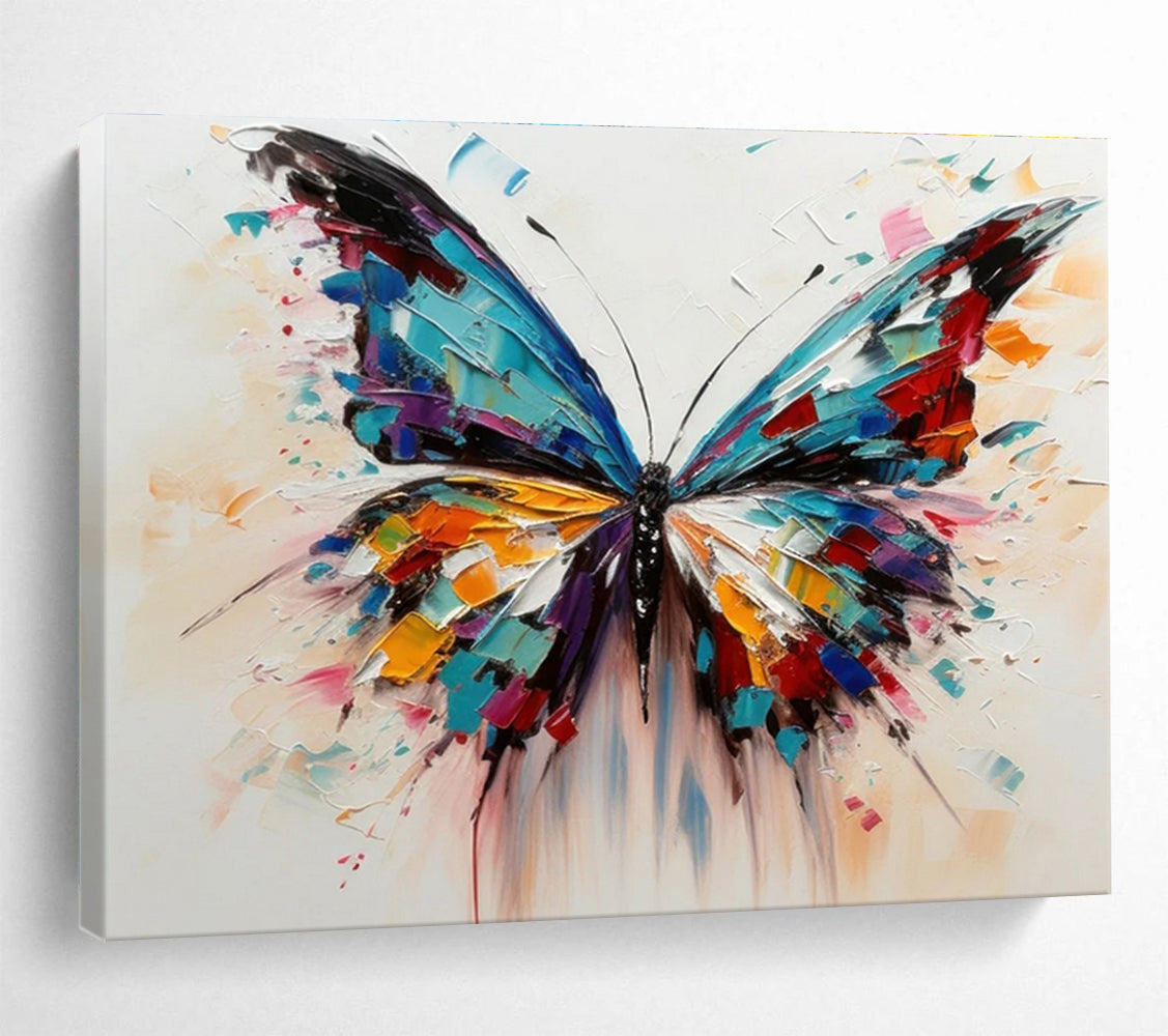 Vibrant Colorful Butterfly Abstract Painting THY053