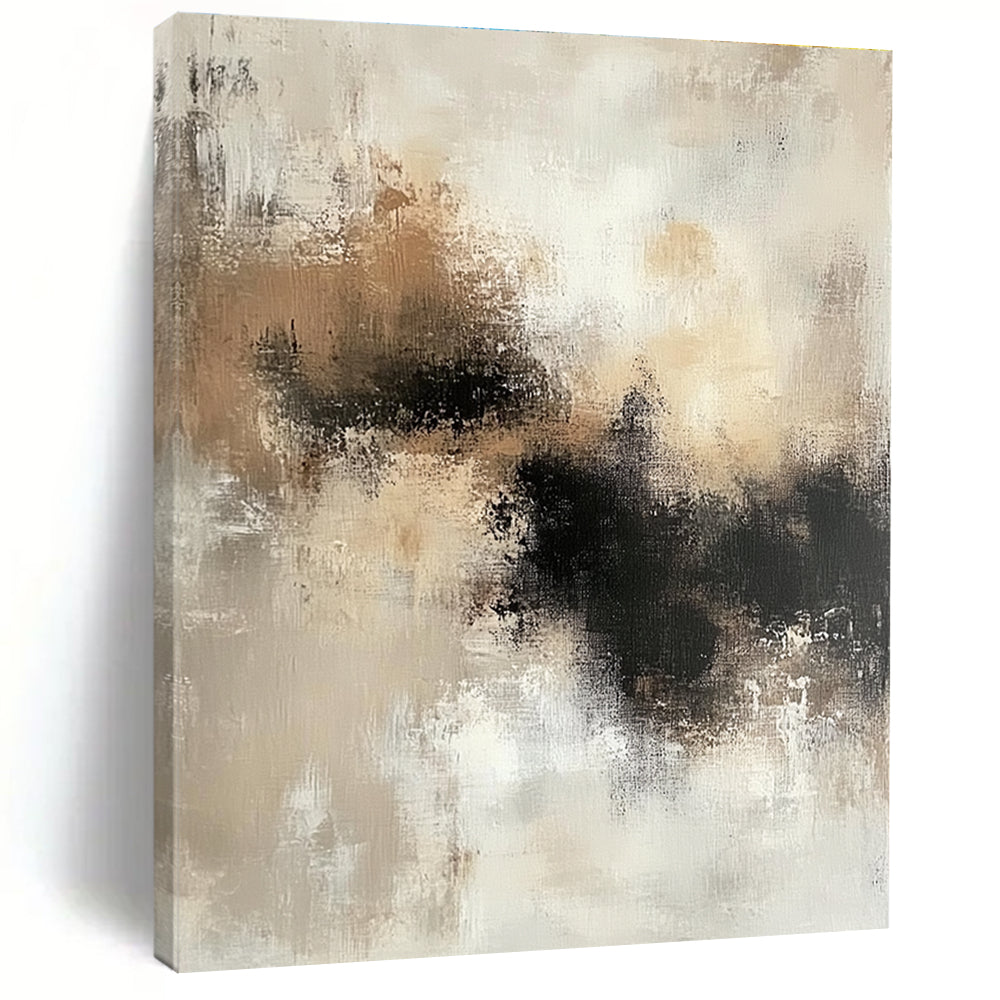 Soft Neutral Abstract Painting with Gentle Textures GER534