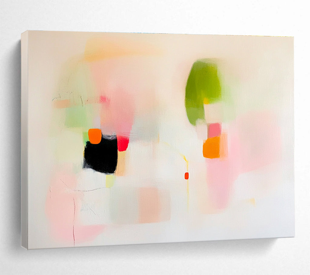Delicate Abstract Forms Painting with Soft Colors DYP537