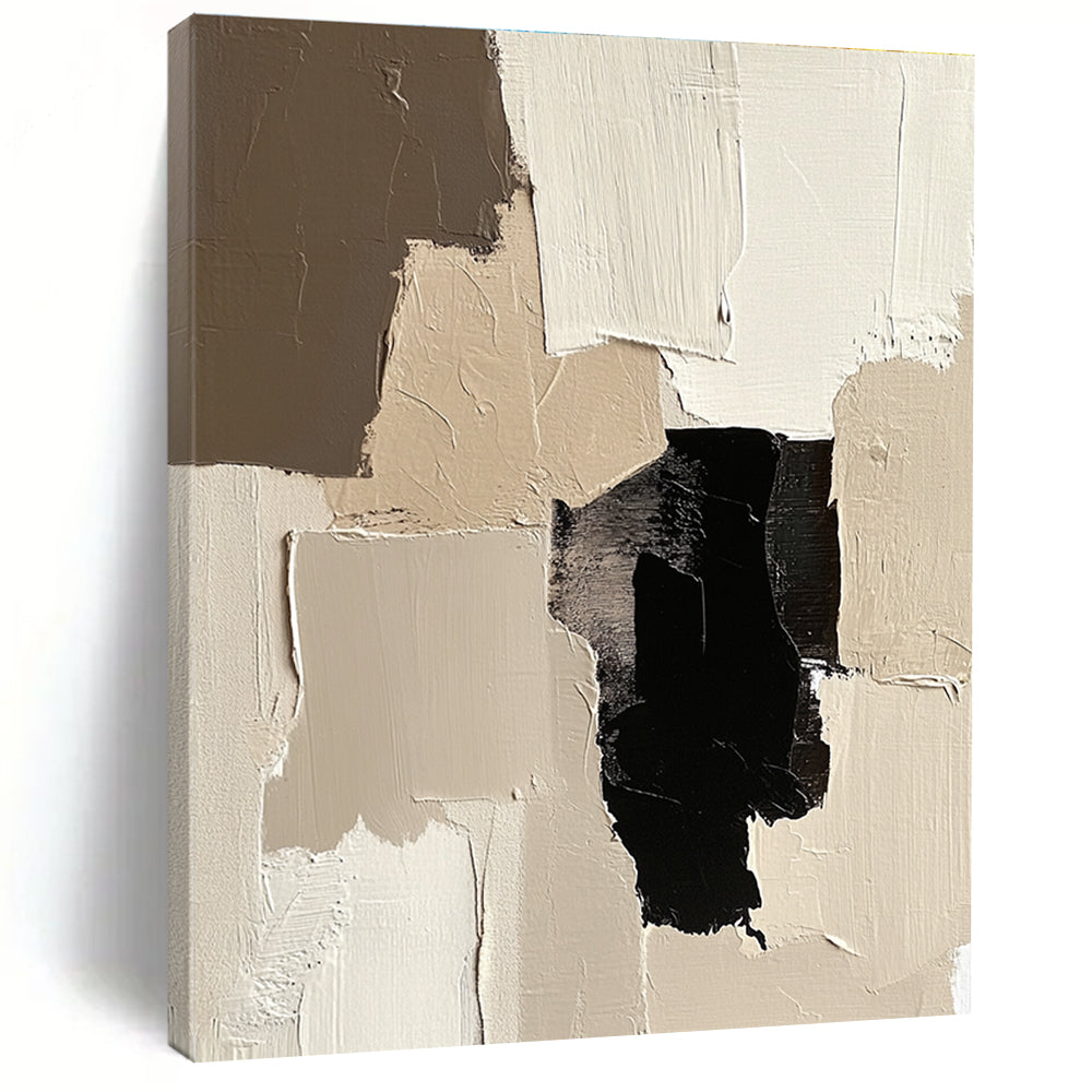 Neutral Tones Abstract Painting with Layered Textures GER452