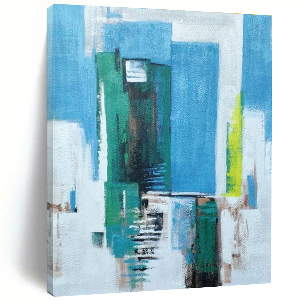 Custom Hand - Painted Abstract Art for Cottage Entryway and Bedroom DLZ0762
