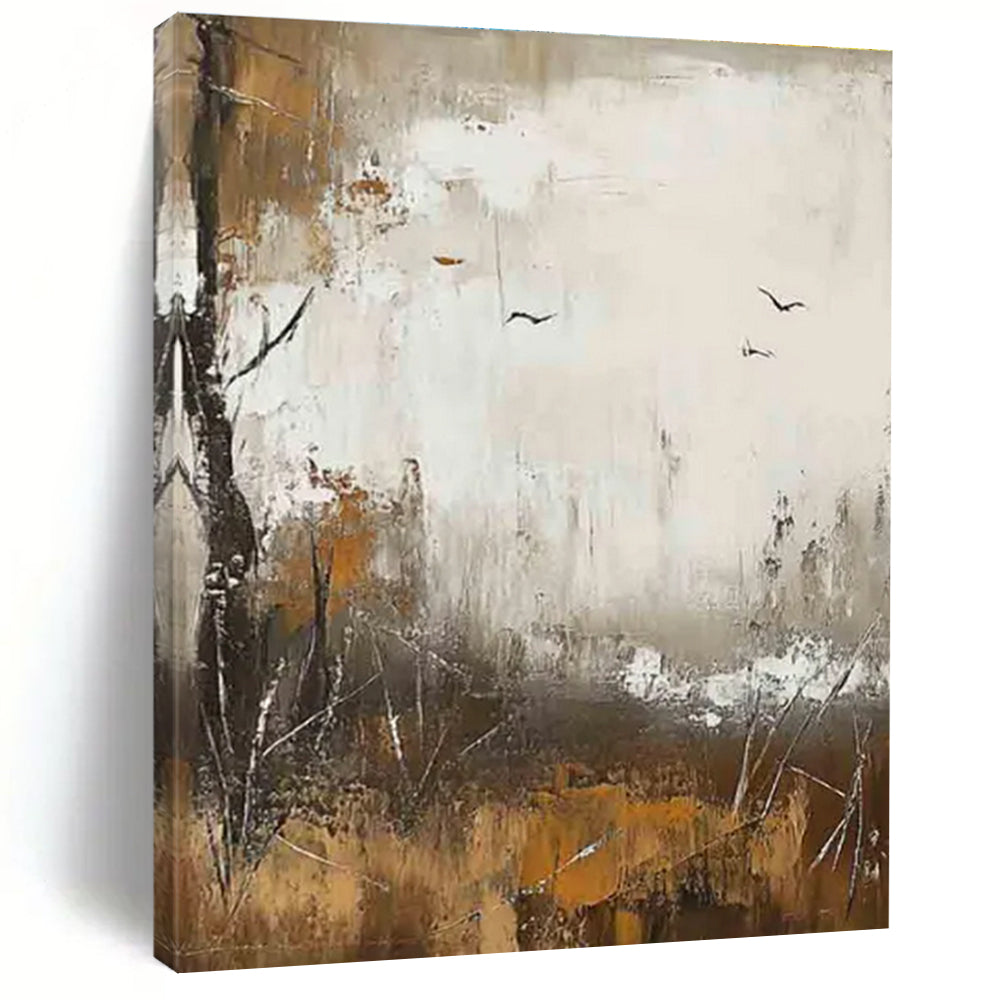Autumn Landscape Abstract Painting with Warm Hues ADGE484