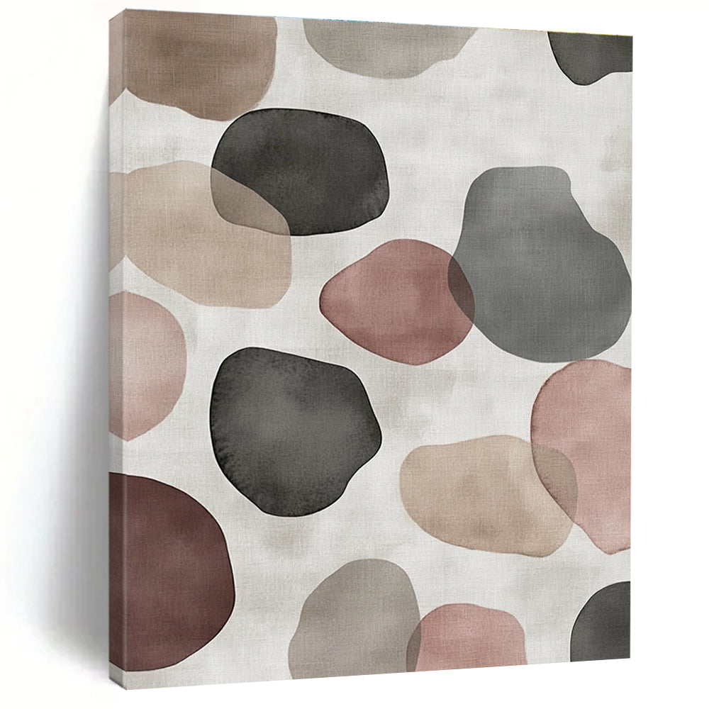 Earthy Shapes Abstract Painting with Layered Colors GER725