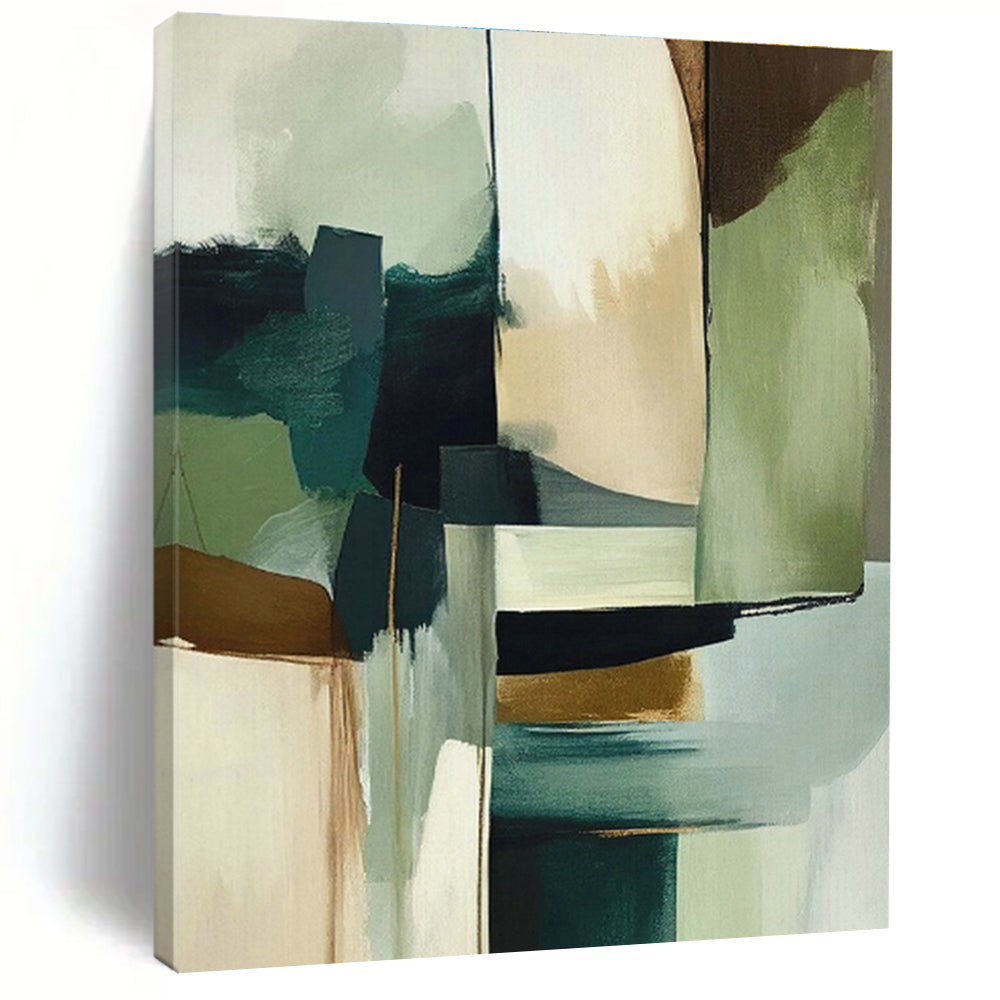 Large Hand-Painted Abstract Art for Cottage Living Room and Cottage Entryway DLZ1637