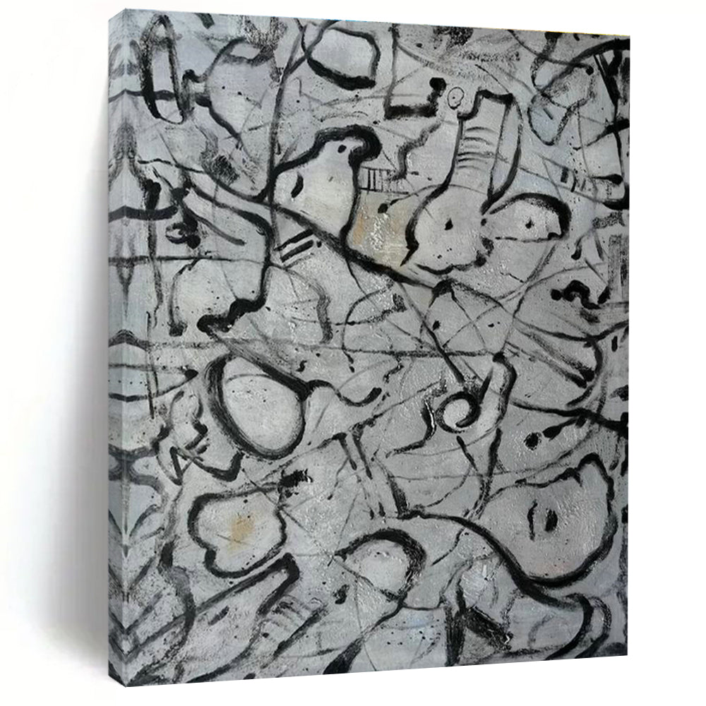 Large Custom Handmade Abstract Canvas for Living Room & Bedroom DLZ2291