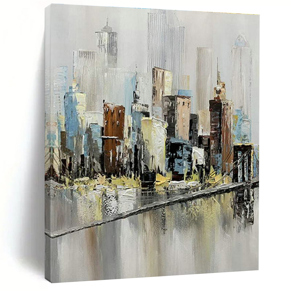 Big Custom - Built Hand Painted Abstract Wall Art for Living Room and Office DLZ2151