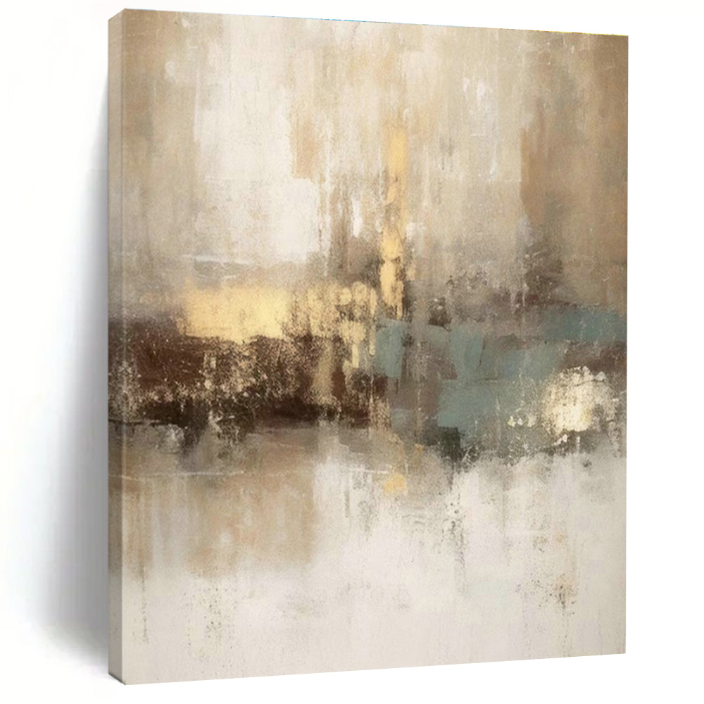 Large Customizable Hand-Painted Abstract Canvas for Living Room Wall Sconce Niche Wall and Bedroom Bedside Table Wall DLZ1916