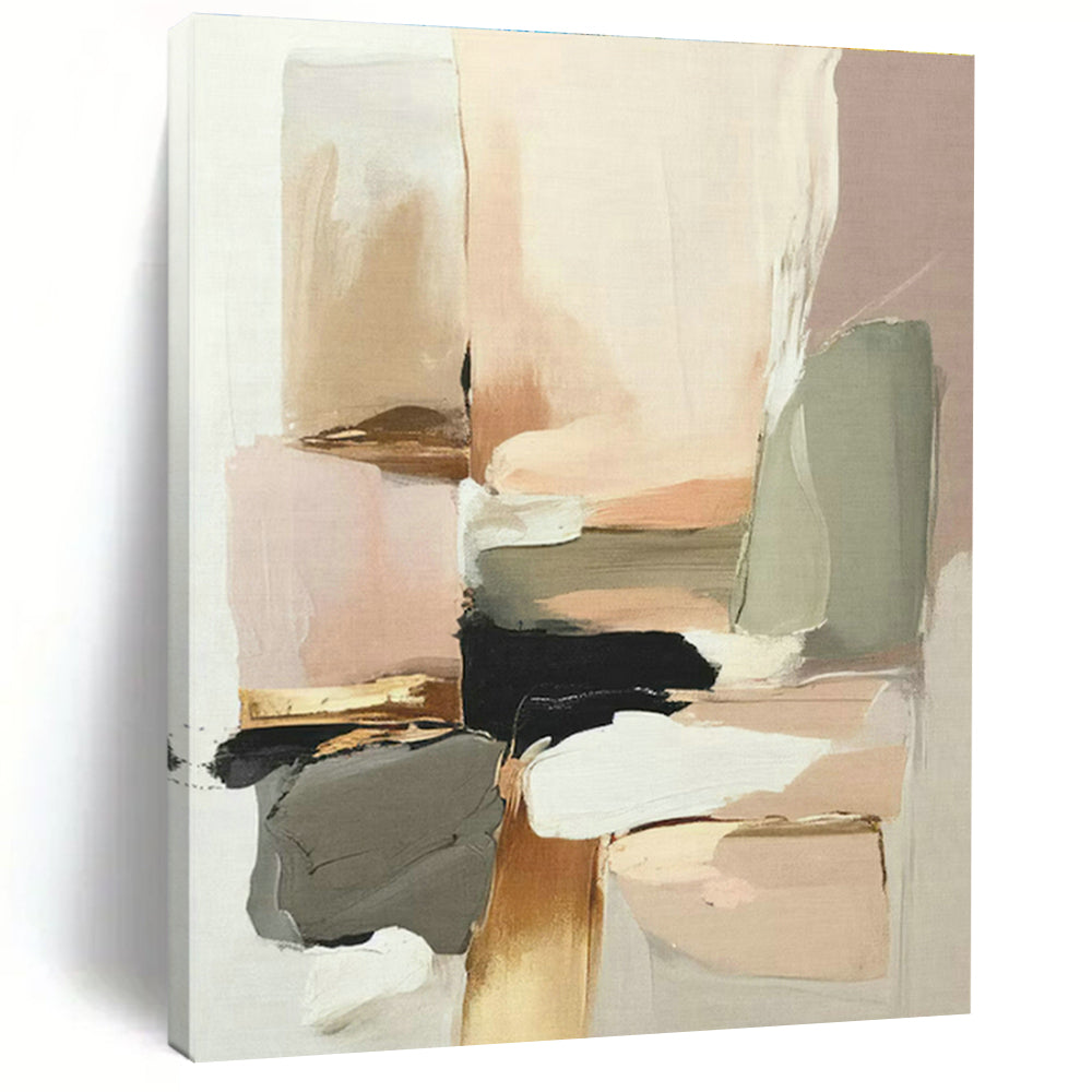 Large Hand-Painted Abstract Art for Living Room and Cottage Entryway DLZ1617
