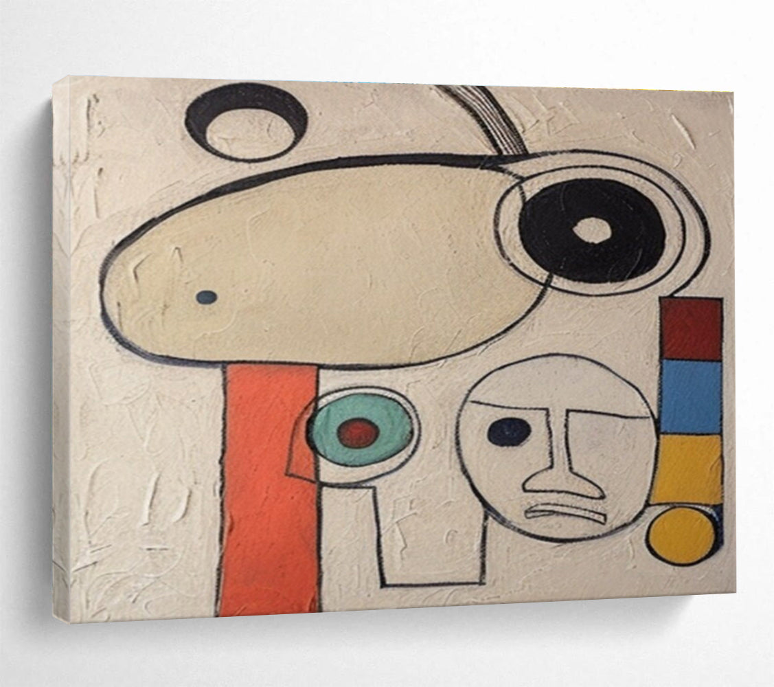 Colorful Geometric Shapes Faces Abstract Painting THY011