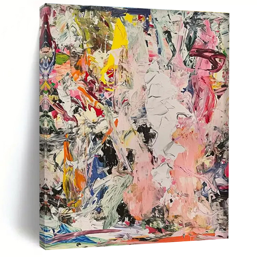 Chaotic Color Blend Abstract Painting with Vivid Strokes ADGE097
