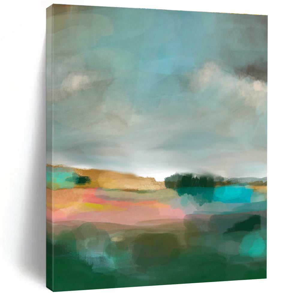 Custom Hand - Painted Abstract Murals for Bedroom and Hallway DLZ0651