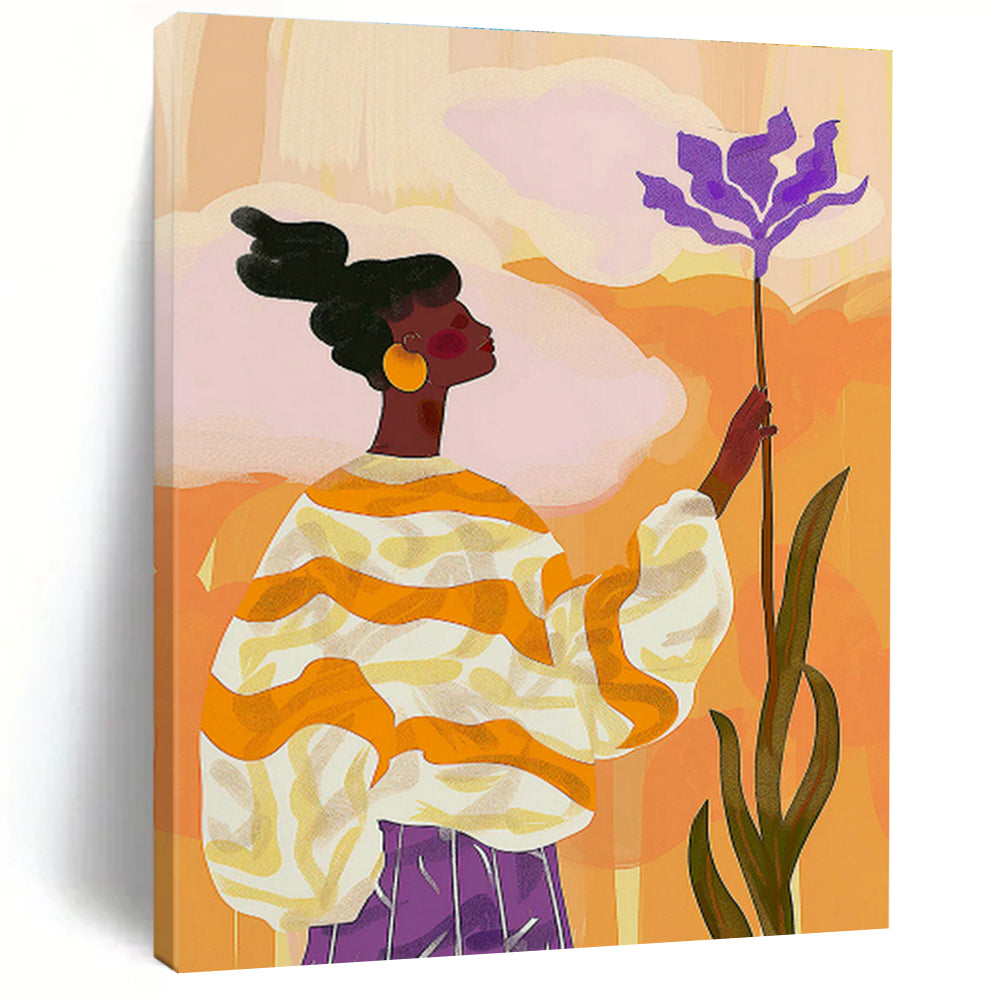 Oversized Hand - Painted Abstract Art for Office Cubicle Partitions & Entryway Mirror Frames DLZ0695