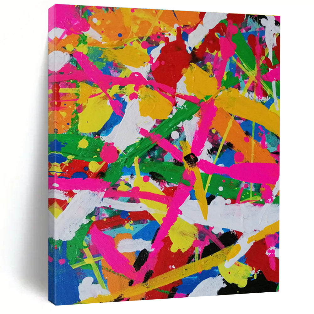 Mega-Dimensioned Hand-Painted Abstract Wall Hanging for Cottage Office & Living Room DLZ1267