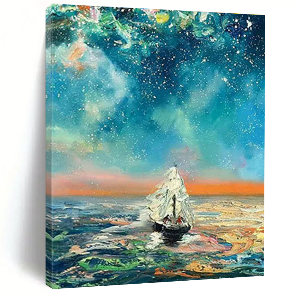 Gigantic Bespoke Hand-Painted Abstract Wall Art for Entryway & Dining Room DLZ1056