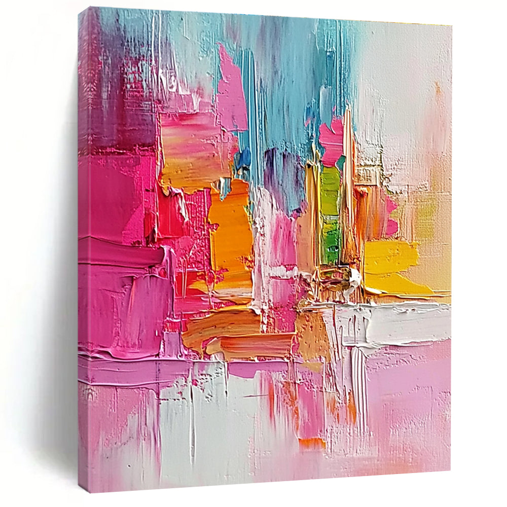Colorful Textured Abstract Painting with Lively Palette GER519