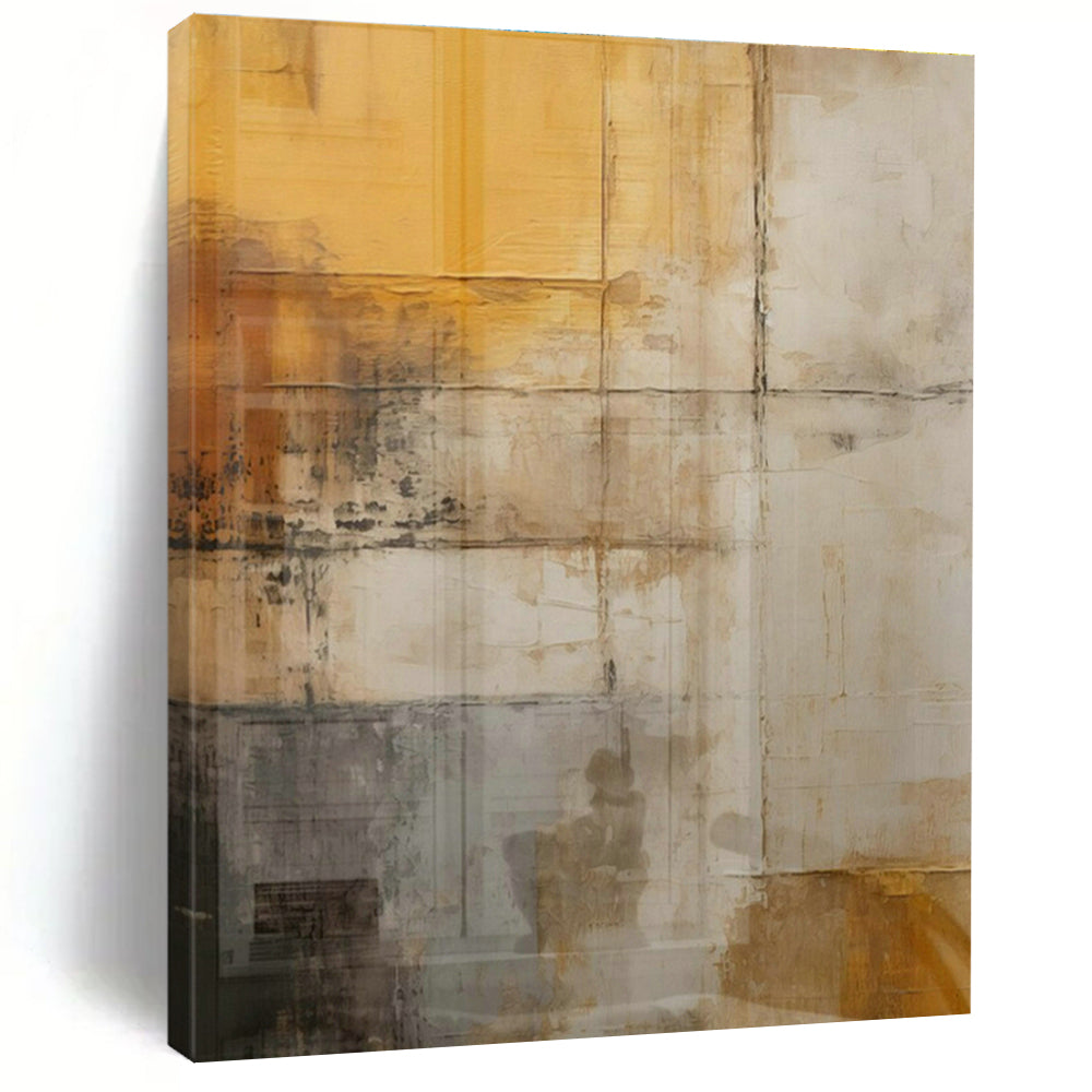 Extra-large Custom Hand-Painted Abstract Canvas for Dining Room Buffet Area and Cottage Office Nook Wall DLZ1954