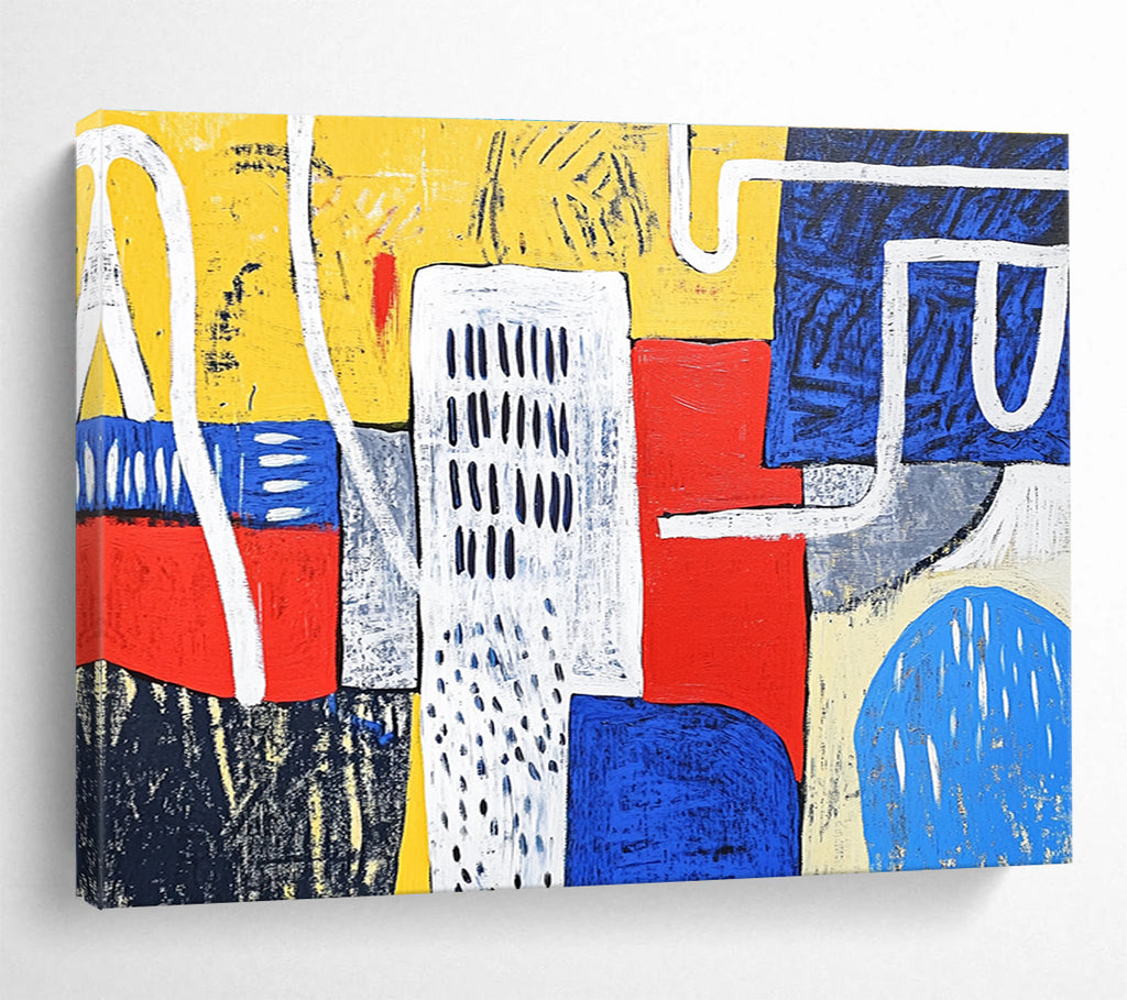 Colorful Geometric Chaos Painting DYP107