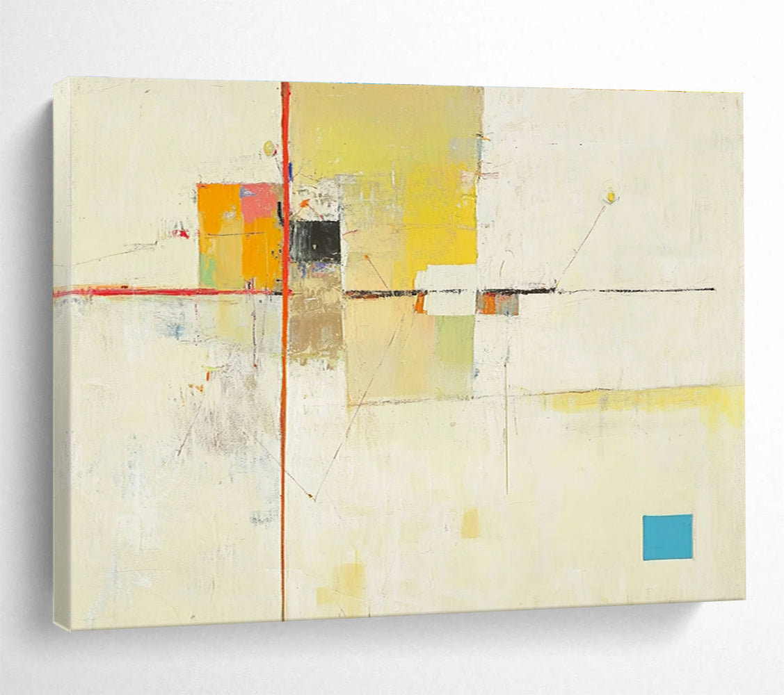 Minimalist Color Block Abstract Painting with Subtle Hues DYP490