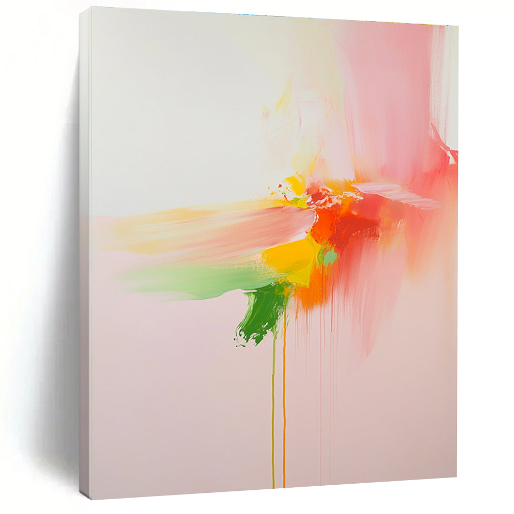 Pastel Color Burst Abstract Painting with Soft Dramatics GER146