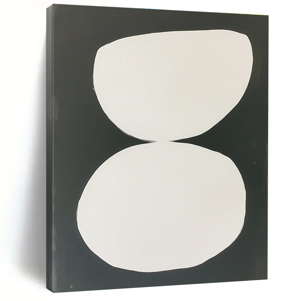 Minimalist White and Black Abstract with Simple Shapes GER269