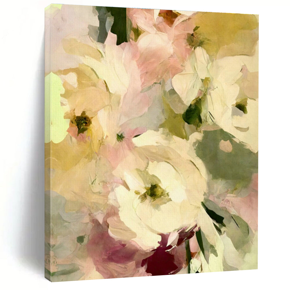 Hand - Painted Oversized Abstract Wall Decor for Cottage Dining Room & Hallway DLZ1361