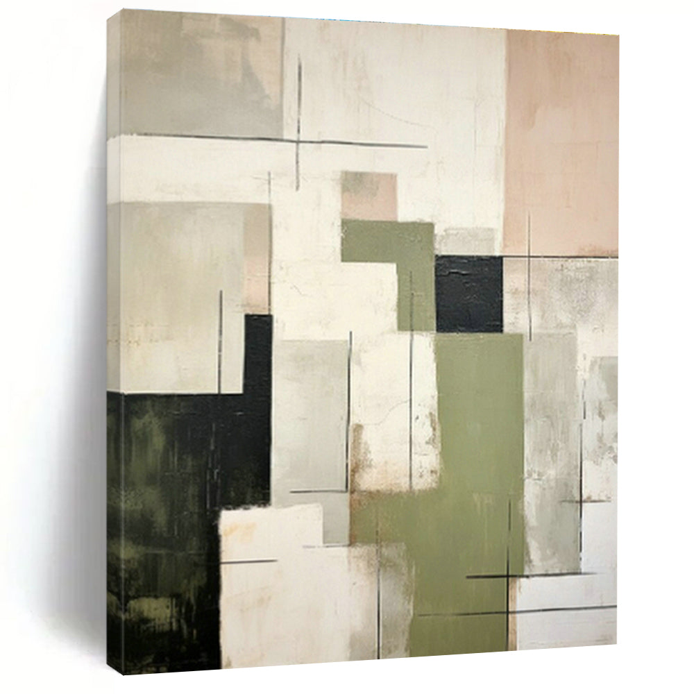 Oversized Abstract Hand - Painted Murals for Entryway Mudroom Lockers & Living Room Gaming Areas DLZ0599