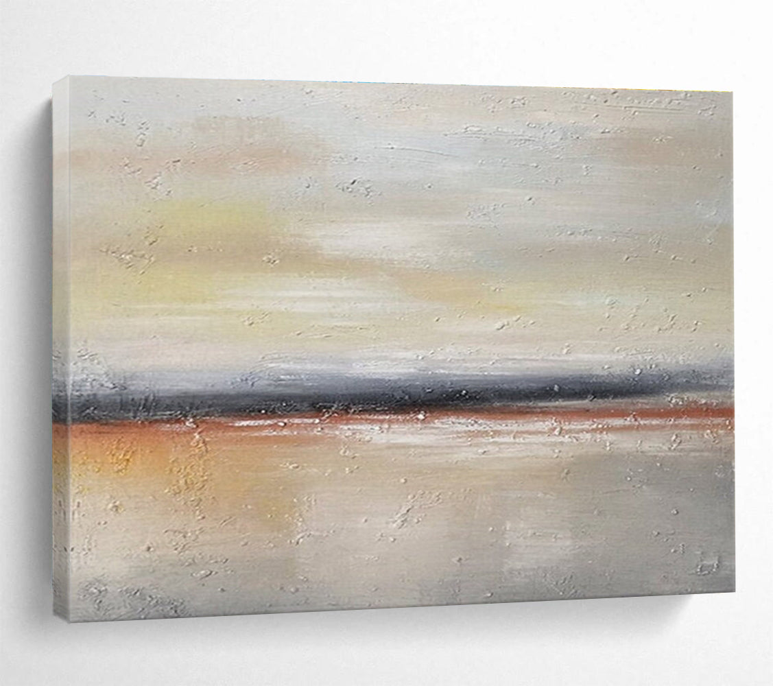 Minimalist Toned Sea Sky Abstract Painting THY018
