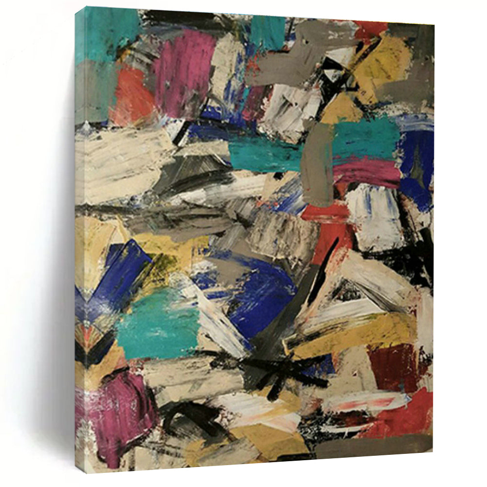 Large-Scale Custom Abstract Mural for Bedroom & Entryway DLZ1046