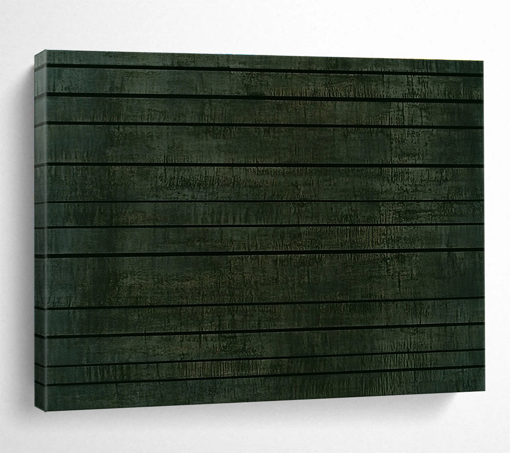 Large abstract painting featuring a textured dark green wall with horizontal stripes, evoking ancient Chinese architectural elegance.SC458