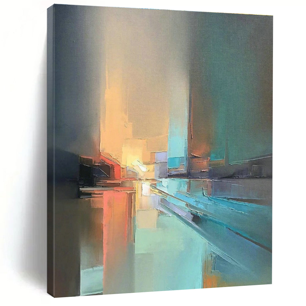 Massive Bespoke Hand - Painted Abstract Wall Art for Hallway & Living Room DLZ1073