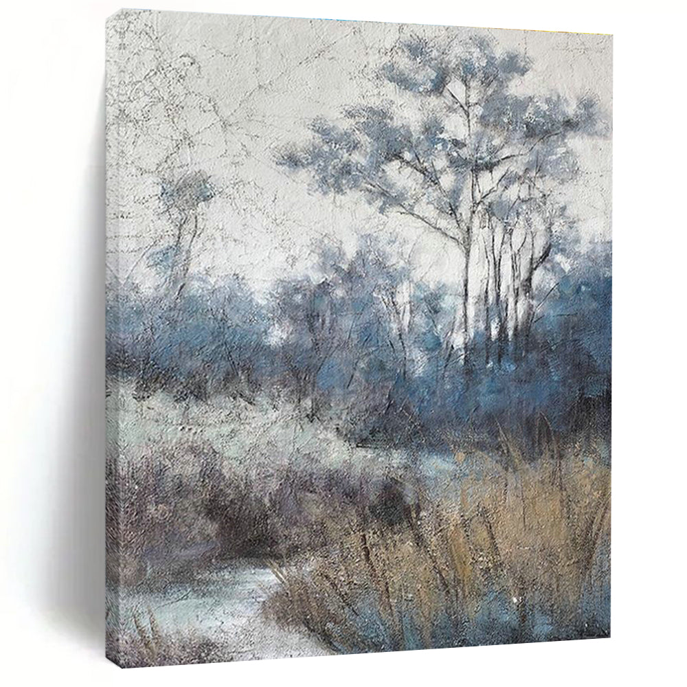 Large Custom - Sized Handmade Abstract Canvas for Cottage and Living Room DLZ2158