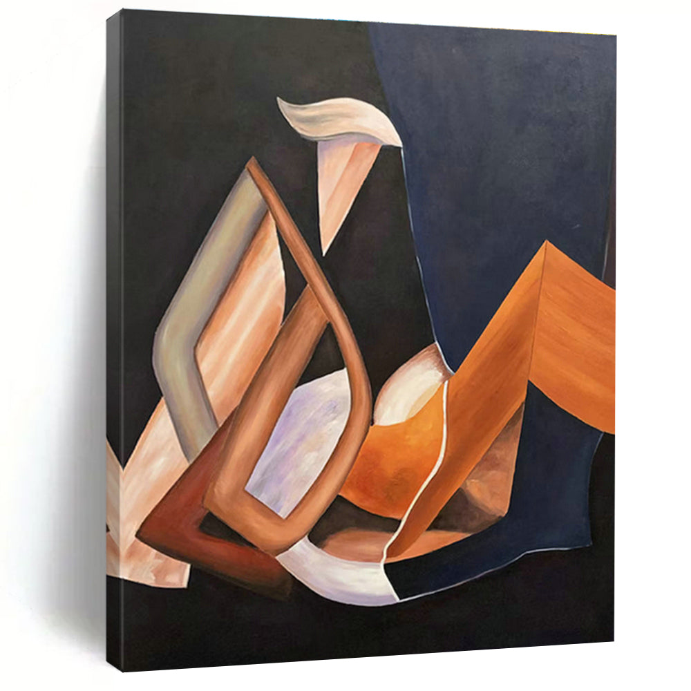 Abstract Hand - Painted Canvases for Living Room Coffee Table Coaster Holders & Dining Room Chair Armrest Caps DLZ0934