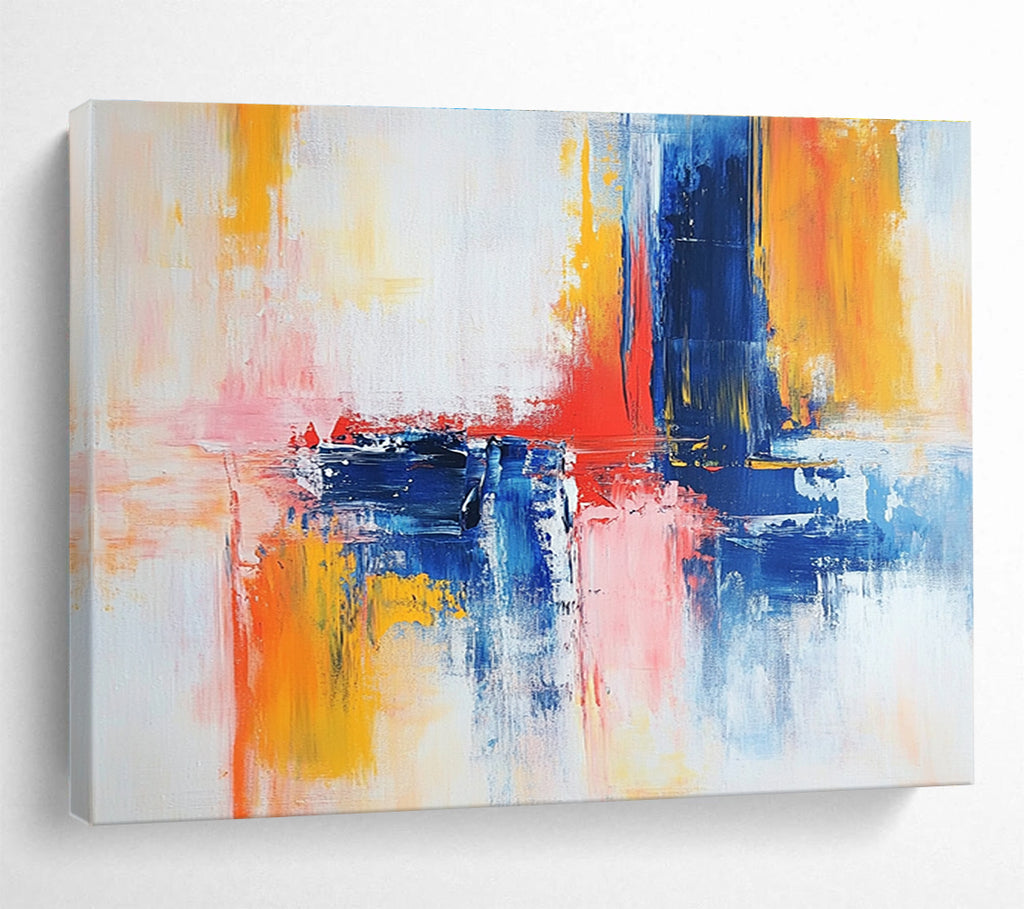 Soft Color Fusion Abstract Painting with Subtle Color Blends DYP422